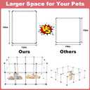 24 Panels Portable Small Animals Playpen,48"x 24"x 28" Transparent Pet Playpen,Portable Plastic Enclosure,Puppy Play Pen for Indoors Outdoor Pet Fence for Guinea Pigs,Bunny,Ferrets,Hamsters,Hedgehogs