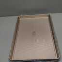 HONGBAKE 2 Pack Half Sheet Baking Pans,Non Stick Baking Sheet for Oven, 57% Thicker Carbon Steel Cookie Sheets for baking, 17.5" x 12" Cookie Trays (Champagne Gold)