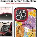 Bouvardia for iPhone 16 Pro Max Case - Multi-Scenario Kickstand & Passion Floral Blossom Pattern - Compatible with Magsafe - Aesthetic Cute Design for Women and Girls