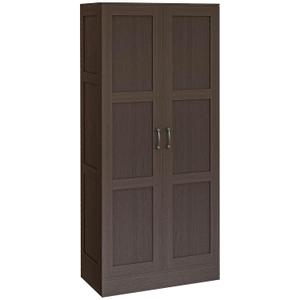 HOMCOM 71" Tall Storage Cabinet with Movable Storage Shelves, Modern Style Pantry Cupboard Cabinet with Soft Close Doors, Coffee