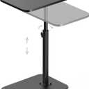 Side Table, Black (11.8"D x 15.7"W x 33"H)