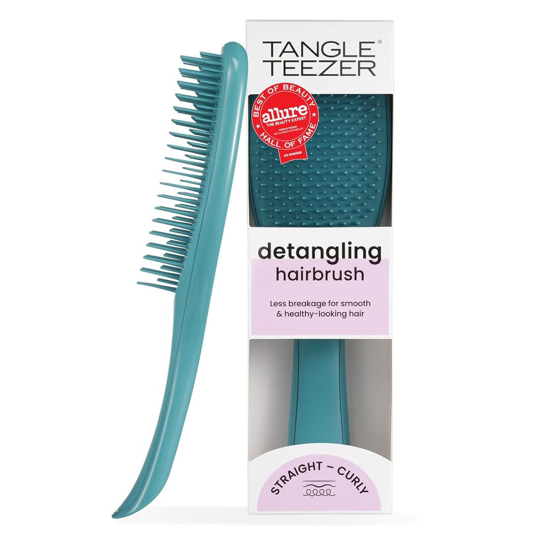 Tangle Teezer Ultimate Detangler Brush for Wet & Dry Hair, Eliminates Knots & Reduces Breakage for Straight to Wavy Hair Types, Transformative Teal
