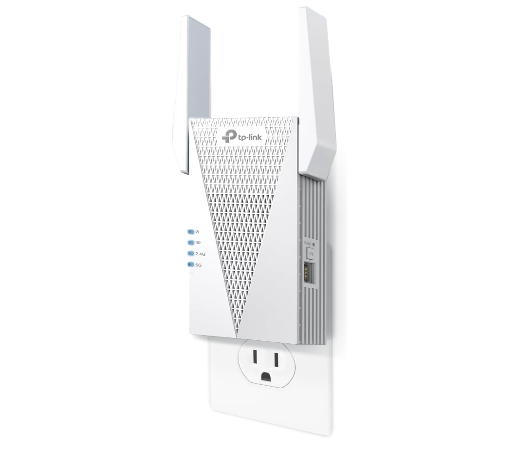 TPLink RE615X AX1800 WiFi 6 Range Extender w/Ethernet Port | 1.8G DualBand Wireless Repeater Amplifier | Up to 2100 Sq. Ft., 64 Devices | Internet Signal Booster | APP Setup | EasyMesh Compatible