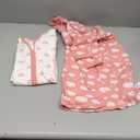 Unnivoll Baby Sleep Sack 18-24 Months 100% Cotton Long Sleeve Wearable Blanket Baby Sleep Bag with 2-Way Zipper 2 Pack 0.5 Tog Sleeping Sack for Newborn Infant White Pink