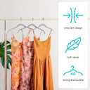 Sishynio Premium Velvet Shirt Hangers 30 Pack, Space-Saving Non-Slip Felt Hanger with 360 Swivel Hook, Slim Flocked Hangers for Strappy Dresses, Blouses, Tank Tops(Grey)
