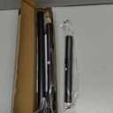 Tension Curtain Rod by EZFurni, 28 to 42 Inch, Adjustable Curtain Rods No Drilling, Heavy Duty tension Rod, Anti-Slip Spring Loaded Curtain Rods for Window, Closet, Door, Black