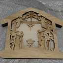 Vercraft Christmas Tree Topper Treetop Nativity Scene Christian Religious Rustic Lighted Tree Toppers Christmas Decorations with LED for Holiday Ornaments Decor (Vintage Color)