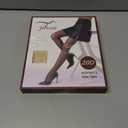 2 x ZIHUA 2 Pairs Sheer Tights for Women, 20 Denier Control Shaping Nylon Ladies Clear Pantyhose S-XL Black Nude (Medium)