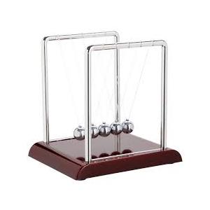 Juvale Newtons Cradle Pendulum  7 x 6 x 7 in, Silver Stainless Steel  Desk Decor & Office Decor for Men  Stress Relief Desk Toy  Science Teacher Gift & Physics Toy