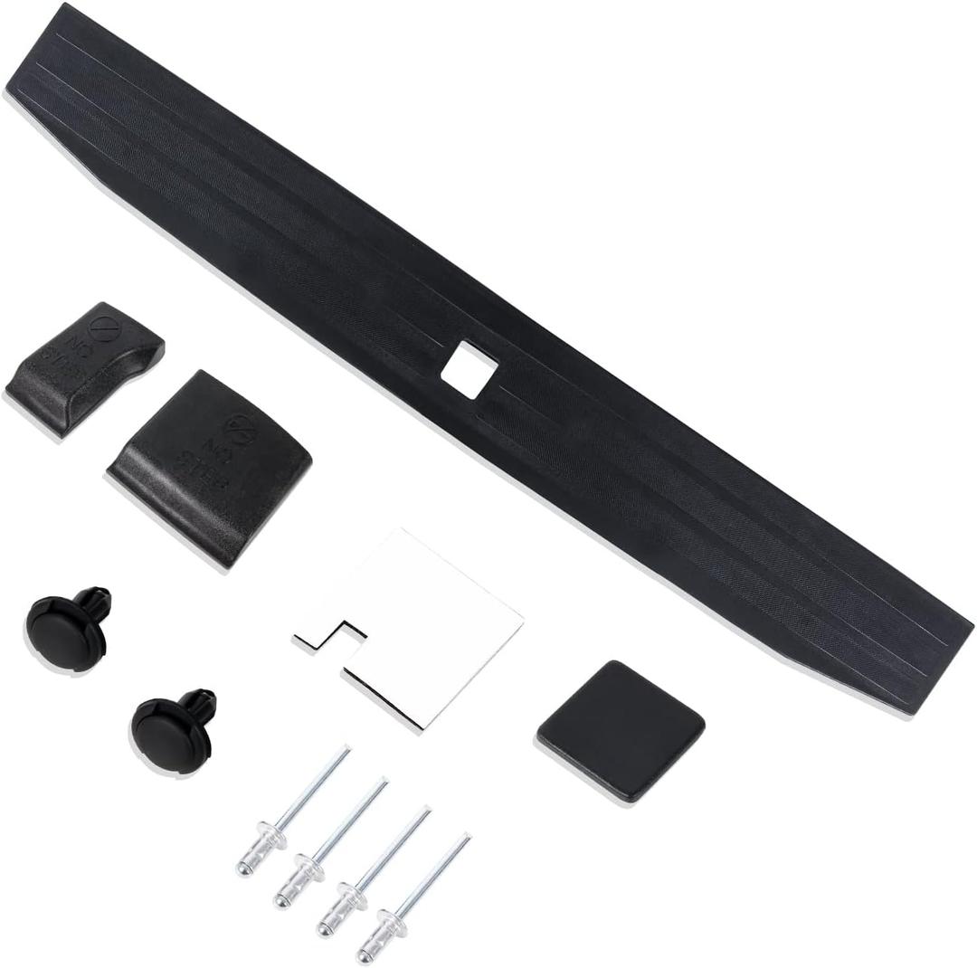 RANSOTO Tailgate Molding Trim Compatible with 2021 2022 2023 2024 2025 Ford F150 F-150 Flexible Flex Step Cap Top Trim Protector Cover Replaces FO1904150C, ML3Z9940602A