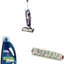 BISSELL Crosswave Pet Pro All in One Wet Dry Vacuum Cleaner, 2306A with Bissell 2295L Multi-Surface Pet Formula (80 oz) and BISSELL Tangle-Free Crosswave Multi-Surface Pet Brush Roll, White - 2460