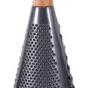 Cone Cheese Grater with Handle Stainless Steel Grater Triple Function Wood Handle Shredder Non-Slip Rubber Bottom Hand Held Multifunction Vegetables Grater Black 4-Size (Size L: 10.6" X 4.7" Black)