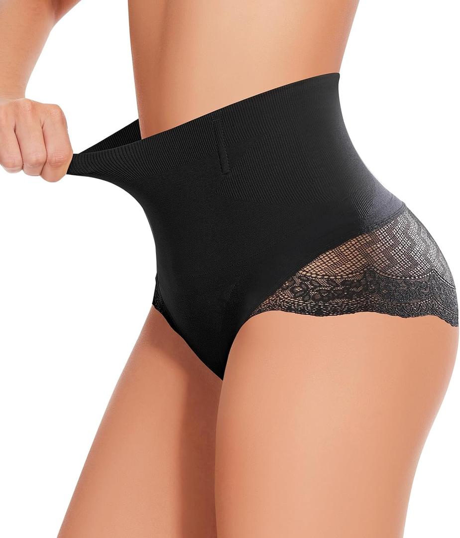 Tummy Control Underwear for Women Shapewear Panties Seamless Slimming Body Shaper Underwear (Medium, Black)