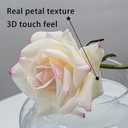DUYONE Artificial Roses Single Stem 10pcs Fake Silk Flower Arrangement Bouquet for Home Party Wedding Decoration(White)