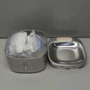 oneisall Wireless Cat Water Fountain, 3.5L/118oz Battery Operated Pet Drinking Fountain Stainless Steel, Running Water Dispenser Fountains for Cats, Cordless&Rechargeable with Motion Sensor(Hale 3.5L)