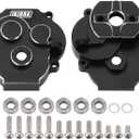 INJORA Transmission Housing with Bearings CNC Aluminum Gearbox Case Housing for 1/18 RC Crawler TRX4M Upgrade(Black)