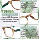 Hubeye 3 Packs Reading Glasses for Women Blue Light Blocking Reader, Anti UV Readers for Women Computer Eyeglasses（Black+Brown+Green，+3.5）