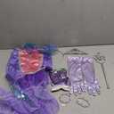 Little Girls Mermaid Princess Costume for Girls Dress Up Party with Gloves,Crown Mace 3-10 Years. Size S
