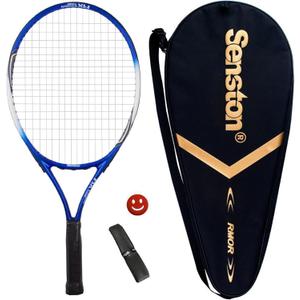Senston 19" 23" 25" Kids Junior Tennis Racquet for Kids Children Boys Girls Tennis Rackets with Racket Cover (Blue)
