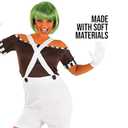 fun shack Womens Chocolate Factory Costume, Chocolate Costume Adult, Book Character Halloween Costumes for Women (Small, White)