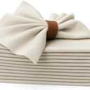 Marubhumi Cotton Cloth Dinner Napkins Set of 12, 18x18 Natural Premium Quality Mitered Corners Cotton Blend Wedding and Cocktail Napkins, Machine Washable (Cream)