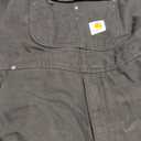 Carhartt Men's Loose Fit Washed Duck Insulated Bib Overall, Black, Small