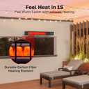 ThermoMate Infared Patio Heater for Outdoor, Electric 1500W IP65 Waterproof with Remote, 9 Heating Levels & 24H Timer for Restaurant Backyard, Plug-in 120V Black