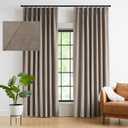 Kayne Studio Back Tab Velvet Pinch Pleated Curtains 63 Inch Long, Room Darkening Thermal Insulated Noise Reducing Window Treatments Drapes for Living Room, Mocha Tan,22 Hooks,2 Panels,38" x 63"