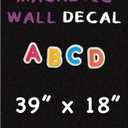 YOUNGJQ Magnetic Arch Wall Decal, Magnetic Chalkboard for Wall 39" x 18" Adhesive Backing Wallpaper for Playroom Home(Black)