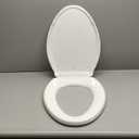 KOHLER 4636-RL-0 Cachet ReadyLatch Elongated Toilet Seat, Quiet-Close Lid, Contoured Seat, Grip-Tight Bumpers and Installation Hardware, White, 18.04"L x 14.18"W