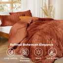 Bedsure Boho Bedding Set Queen, Bedroom Decor Comforter Set Terracotta