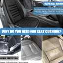 Car Seat Cushion, Memory Foam Cushion for Car Seat, Lumbar Support Pillow, Seat Cushion for Full Back and Seat, Ideal for Car Seat Driver, Office Chair, Wheelchair and Back Pain Relief (Black), Big