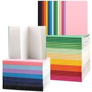 ALKALO 60 Pack Mini Pocket Colorful Lined Notebook Bulk, Journals Bulk, Small Notebooks 3.5x5.5, 30 Sheets/60 Pages, Mini Notebooks for Traveler, Students, School Supplies(Lined-60 pack, 15 Colors)