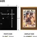 5x7 Velvet Picture Frame, Brown Photo Frames with Modern Simple Metallic Gold Border, HD Real Glass Horizontal & Vertical Display for Tabletop and Wall Collage Decor (2 Pack)