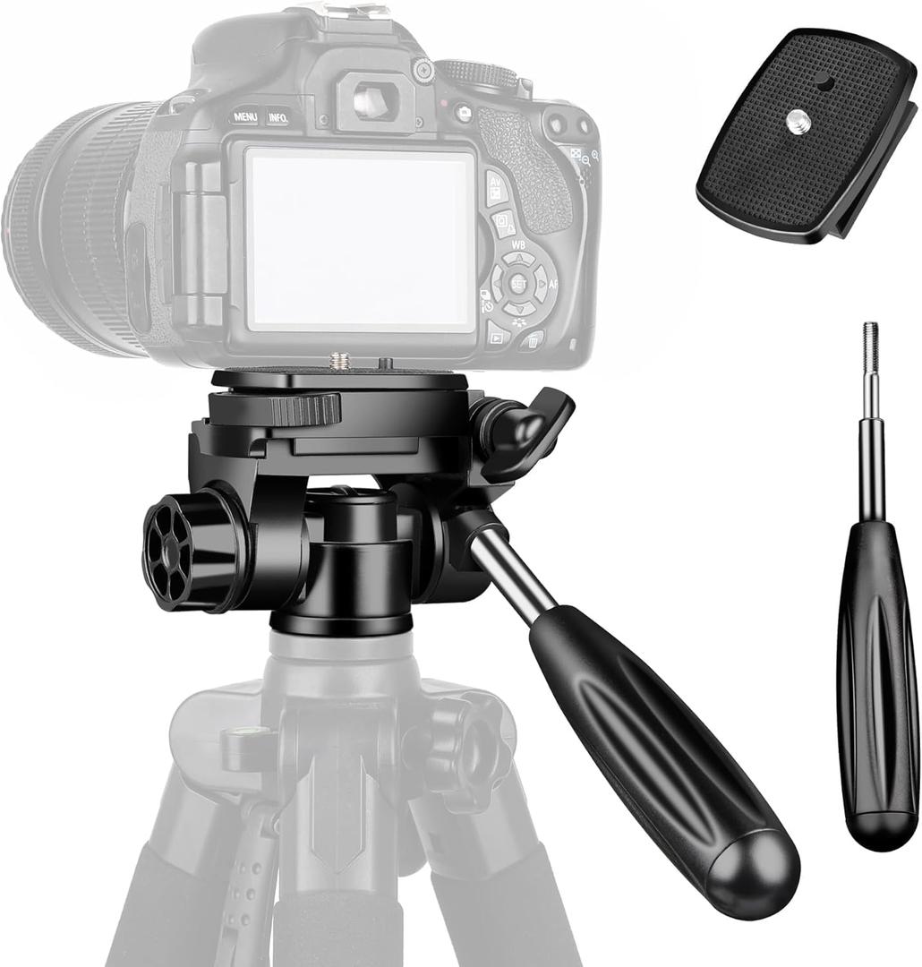 CAMBOFOTO 3-Way Pan Head with Handle, with Quick Release