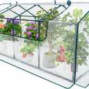 Mini Greenhouse Outdoor, deaunbr Waterproof Garden Green House with Durable PE Cover & Roll-Up Zipper Door, Heavy Duty Greenhouse Tent for Indoor Outdoor Plants - 63"x31.5"x31.1"