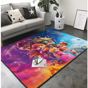 Retro Game Area Rug - Popular Game Characters Rug Colorful Cartoon Game Character Graffiti Carpet for Kids Room Nursery Teen Room Playroom Bedroom - Durable and Stylish Floor Mat 5' x 7'