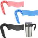 DanziX 3 Pack 20oz Tumbler Handles, Mug Handle or Cup Holder Replacement, Insulated Cup Handle Only - Black,Pink,Blue