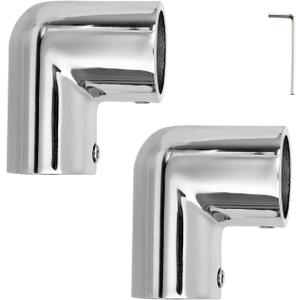 Heavy Duty Boat Handrail Fitting, 2-Way 90 Degree Elbow Hardware, 316 Stainless Steel, Pipe Connector for 7/8 or 1 inch Pipe Tubing (2 PCS)