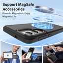 for Samsung Galaxy S26 Case with Magnetic Stand, Black | Crystal Clear Case,Rigorous Drop Protection, Great Grip Feeling, Slim Shockproof Phone Cover