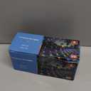 LJLNION Christmas Net Lights, 360 LED 12ft x 5ft Connectable Mesh Fairy String Lights,8 Modes Low Voltage Safe Adaptor for Xmas Trees, Bushes, Wedding, Outdoor Garden Decorations, Multicolor