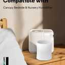 Leemone 2-Pack Bedside Humidifier Filter Replacement for Canopy Bedside & Nursery Humidifier | High-density natural wood pulp paper filter, 8-layer high absorption, reduces white dust, lasts 6 weeks