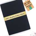 Craftido-19 Options-100% Cotton Fabric by The Yard in Solid Color 44Wide by 3yd (9 ft) -Medium Weight 5.2 oz-Soft Cotton for Quilting, Sewing, Crafts, Binding, Backing and Lining - Black
