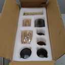 Rustic Wooden Tray with 8 Brown Glass Votive Candle Holders, Decorative Tea Light Holder Set for Mantel, Centerpiece, Dining Table Centerpiece Set, and Home Decor(Set of 8 Pieces)