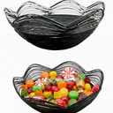 Mela Artisans Decorative Bowl | 9-Inch Black Metal Wire Fruit Bowl | Perfect for Kitchen Counter | Fruits | Potpourri | Vegetables | Snacks | Candies