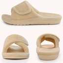 Litfun Women's Orthopedic Slippers with Arch Support Adjustable Open Toe House Shoes for Plantar Fasciitis 39