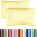 Queen Pillow Cases Set of 2 - Ultra Soft Hotel Quality Pillowcase Covers - Comfy, Cozy & Wrinkle Free - Shrinkage, Stain and Fade Resistant - Machine Washable Pillow Protectors - 2 Piece Set - Yellow