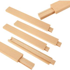6 PCS 35cm/13.78Inch Wooden Drawer Slides Bottom Mount, Classic Traditional Wood Center Guide Track Bottom Mount with Slide Glides, Replacement Inforcement Part for Drawer 6 PCS 35cm/13.78Inch Wooden Drawer Slides Bottom Mount, Classic Traditional Wood Center Guide Track Bottom Mount with Slide Glides, Replacement Inforcement Part for Drawer