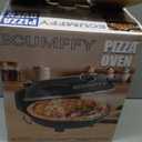 Pizza Oven Indoor, 12 Inch Retro Pizza Maker, Rapid Heating 800F, 1200W Glazed Ceramic Stone Electric Pizza Cooker, Two-button Precise Temperature Control, Viewing Window for Precise Cooking (Black)