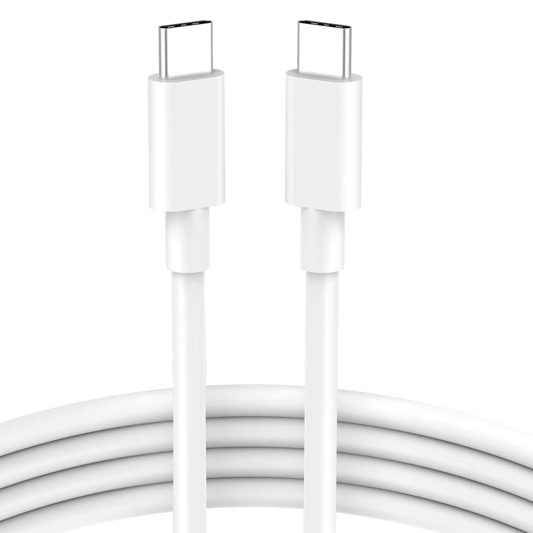 10ft 100W USB C to USB C Cable for MacBook Pro MacBook Air Charger, iPad Pro 12.9 11 inch, iPad Air 5 4, Mini 6, iPhone 15/15 Pro/15 Plus/15 Pro Max, Samsung Galaxy, USBC Type C PPS Fast Charging Cord